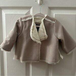 Baby Gap Faux Suede Fur Lined Coat